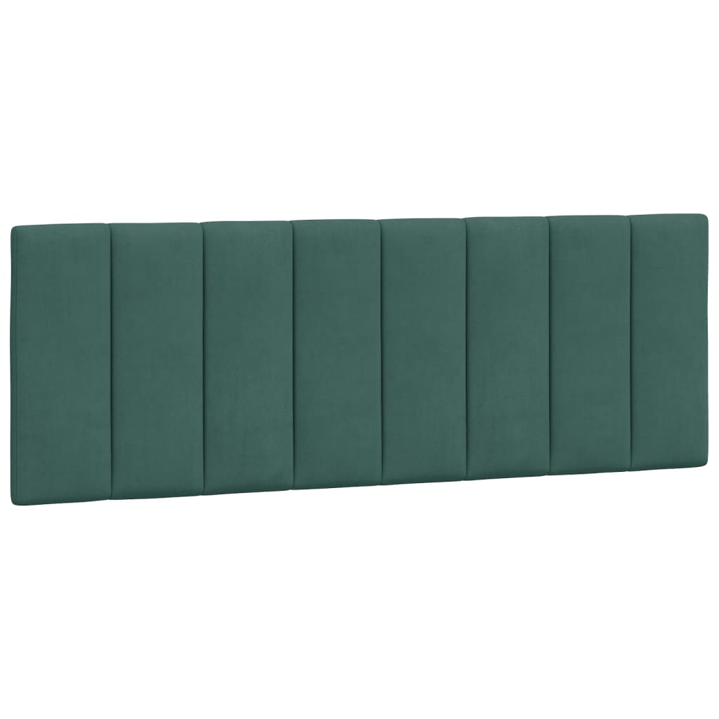 Cadre de lit avec lumières LED vert foncé 140x200 cm velours