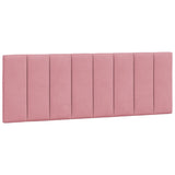 Cadre de lit avec LED sans matelas rose 140x200 cm velours