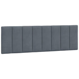 Cadre de lit avec LED sans matelas gris foncé 160x200cm velours