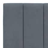 Cadre de lit avec LED sans matelas gris foncé 160x200cm velours