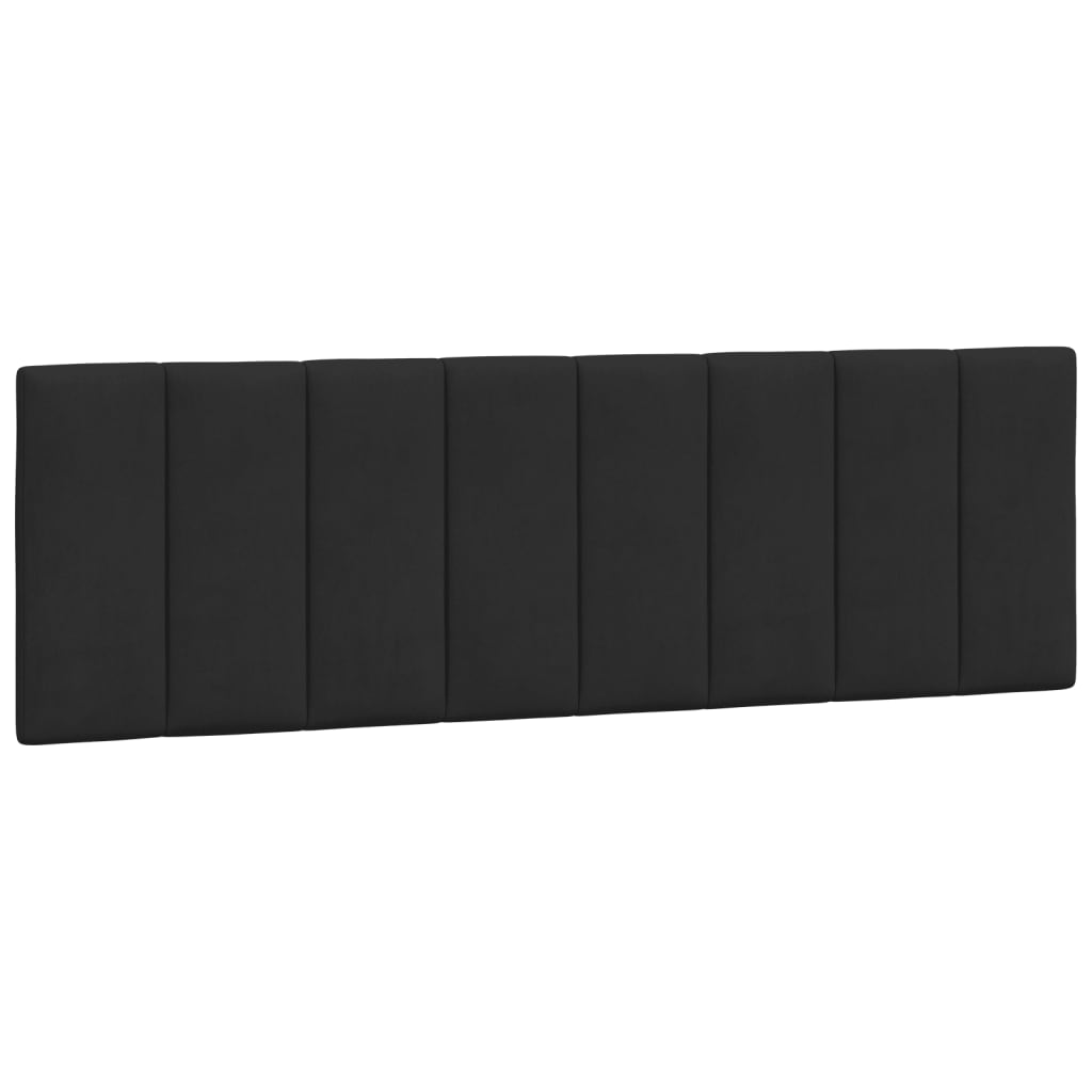 Cadre de lit avec LED sans matelas noir 160x200 cm velours