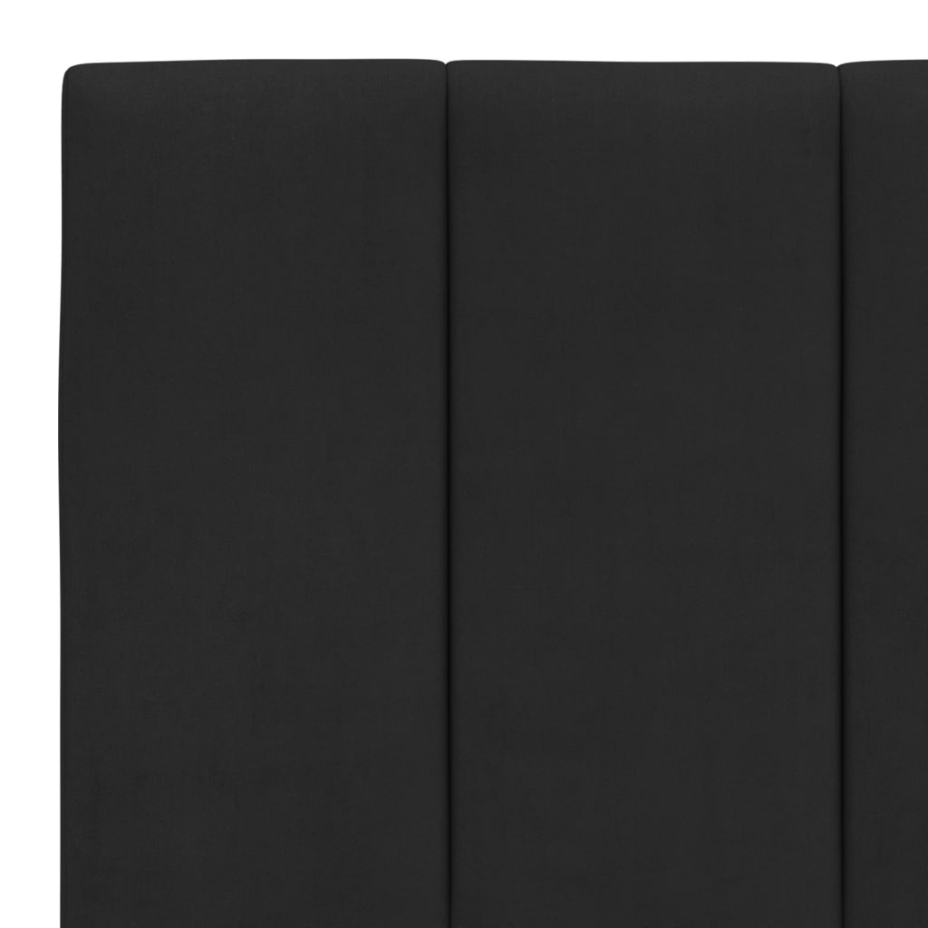 Cadre de lit avec LED sans matelas noir 160x200 cm velours