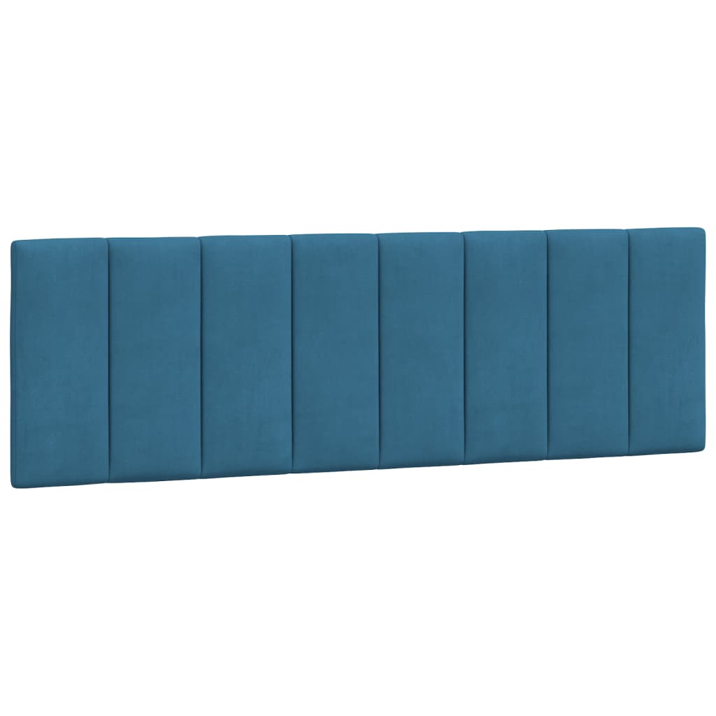 Cadre de lit avec LED sans matelas bleu 160x200 cm velours