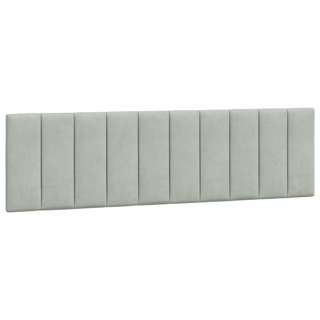 Cadre de lit avec LED sans matelas gris clair 180x200cm velours