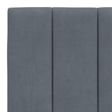 Cadre de lit avec LED sans matelas gris foncé 180x200cm velours