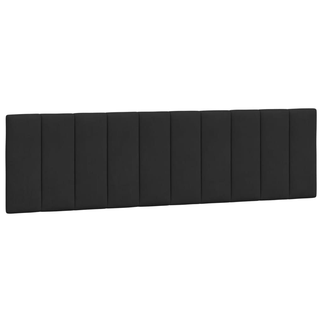 Cadre de lit avec LED sans matelas noir 180x200 cm velours