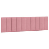 Cadre de lit avec LED sans matelas rose 180x200 cm velours