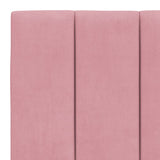 Cadre de lit avec LED sans matelas rose 180x200 cm velours