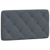 Cadre de lit avec LED sans matelas gris foncé 80x200 cm velours