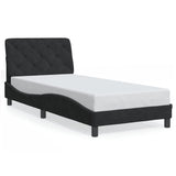 Cadre de lit avec LED sans matelas noir 80x200 cm velours