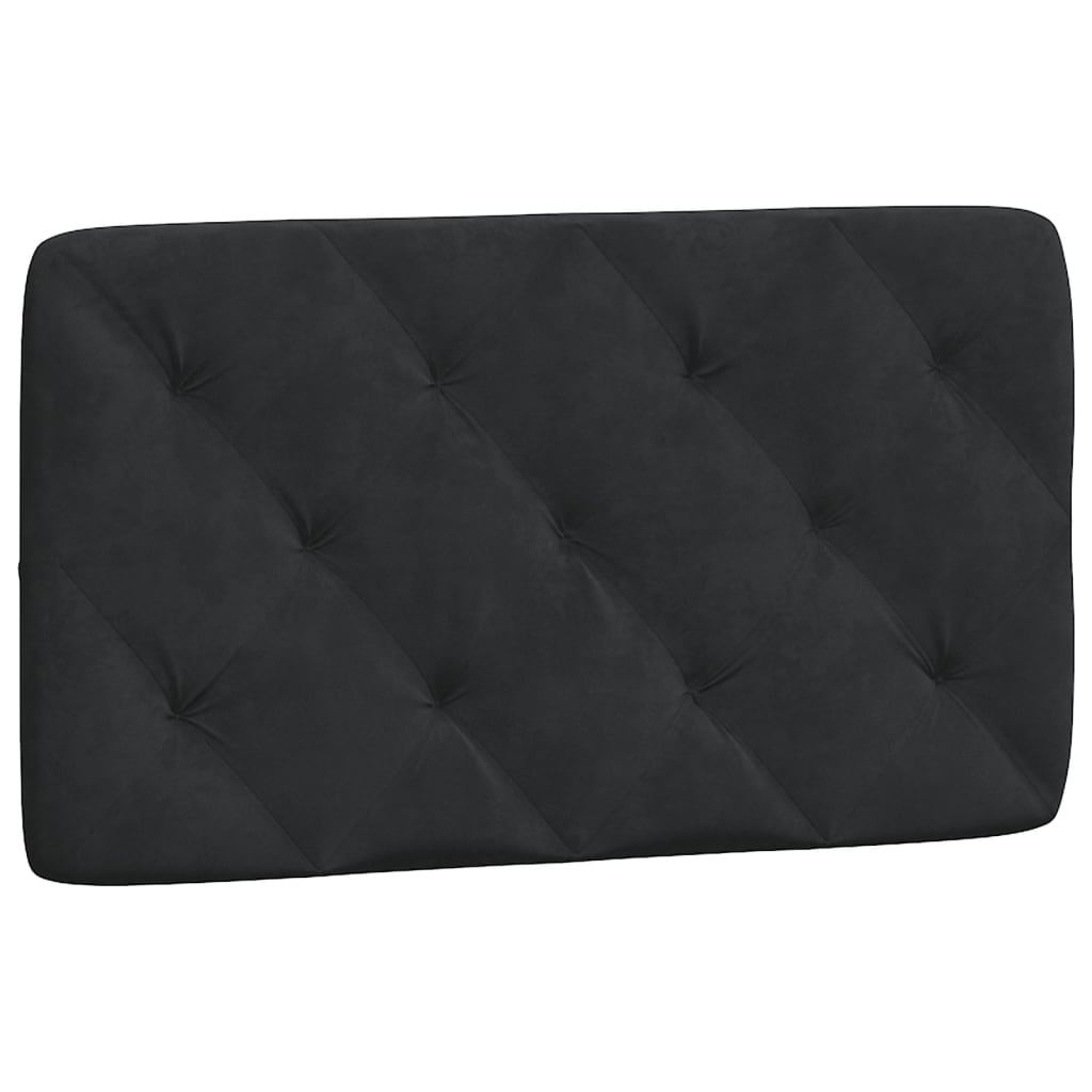 Cadre de lit avec LED sans matelas noir 90x200 cm velours