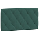 Cadre de lit avec LED sans matelas vert foncé 100x200cm velours