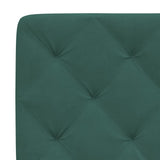 Cadre de lit avec LED sans matelas vert foncé 100x200cm velours