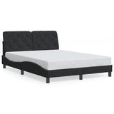 Cadre de lit avec LED sans matelas noir 120x200 cm velours