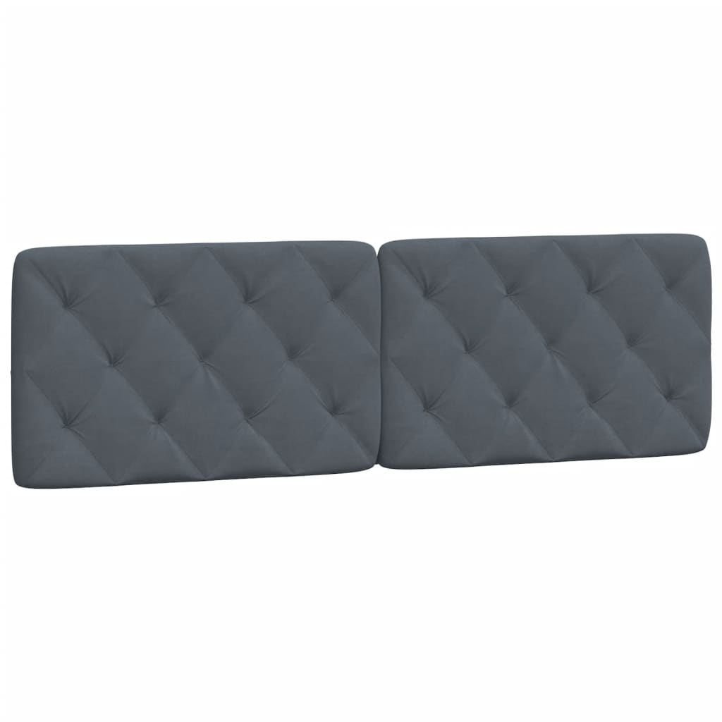 Cadre de lit avec LED sans matelas gris foncé 160x200cm velours