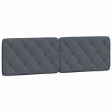 Cadre de lit avec LED sans matelas gris foncé 160x200cm velours