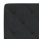 Bed frame with LED without mattress black 160x200 cm velvet