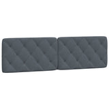 Cadre de lit avec LED sans matelas gris foncé 180x200cm velours