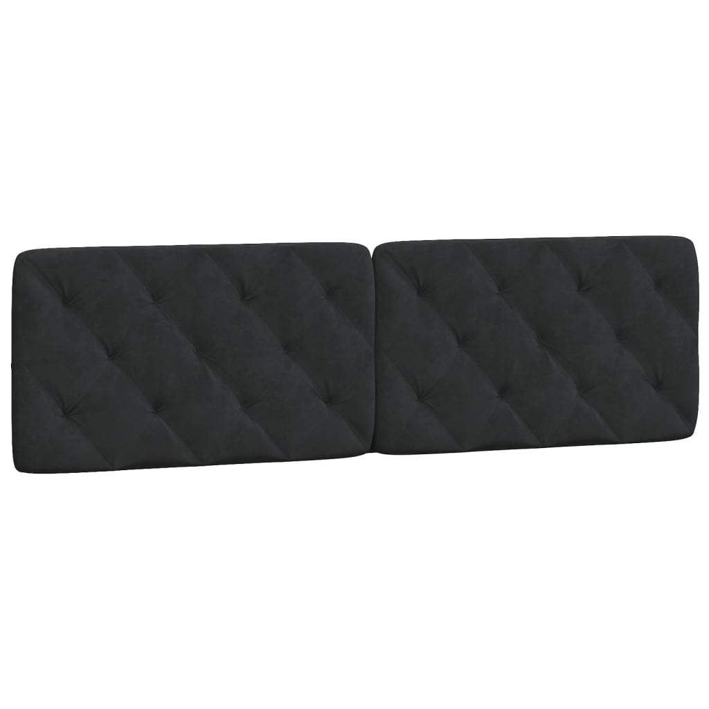 Cadre de lit avec LED sans matelas noir 180x200 cm velours