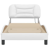 Cadre de lit avec LED sans matelas blanc 90x190 cm