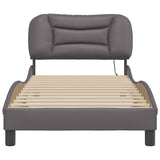 Cadre de lit avec LED sans matelas gris 90x190 cm