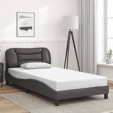 Cadre de lit avec LED sans matelas gris 100x200 cm