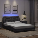 Cadre de lit avec LED sans matelas gris 120x200 cm