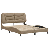 Cadre de lit avec LED sans matelas cappuccino 140x190 cm