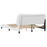 Cadre de lit avec LED sans matelas blanc 160x200 cm