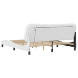 Cadre de lit avec LED sans matelas blanc 180x200 cm