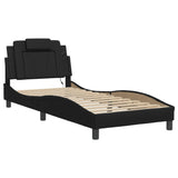 Cadre de lit avec LED sans matelas noir 90x190 cm