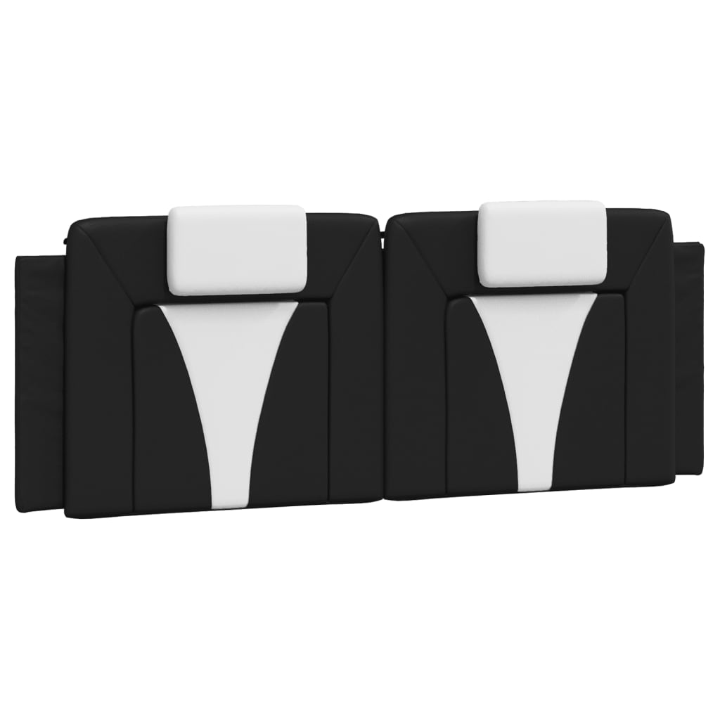 Cadre de lit avec LED sans matelas noir et blanc 140x190 cm