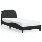 Cadre de lit avec LED sans matelas noir 90x190 cm