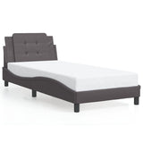 Cadre de lit avec LED sans matelas gris 90x190 cm