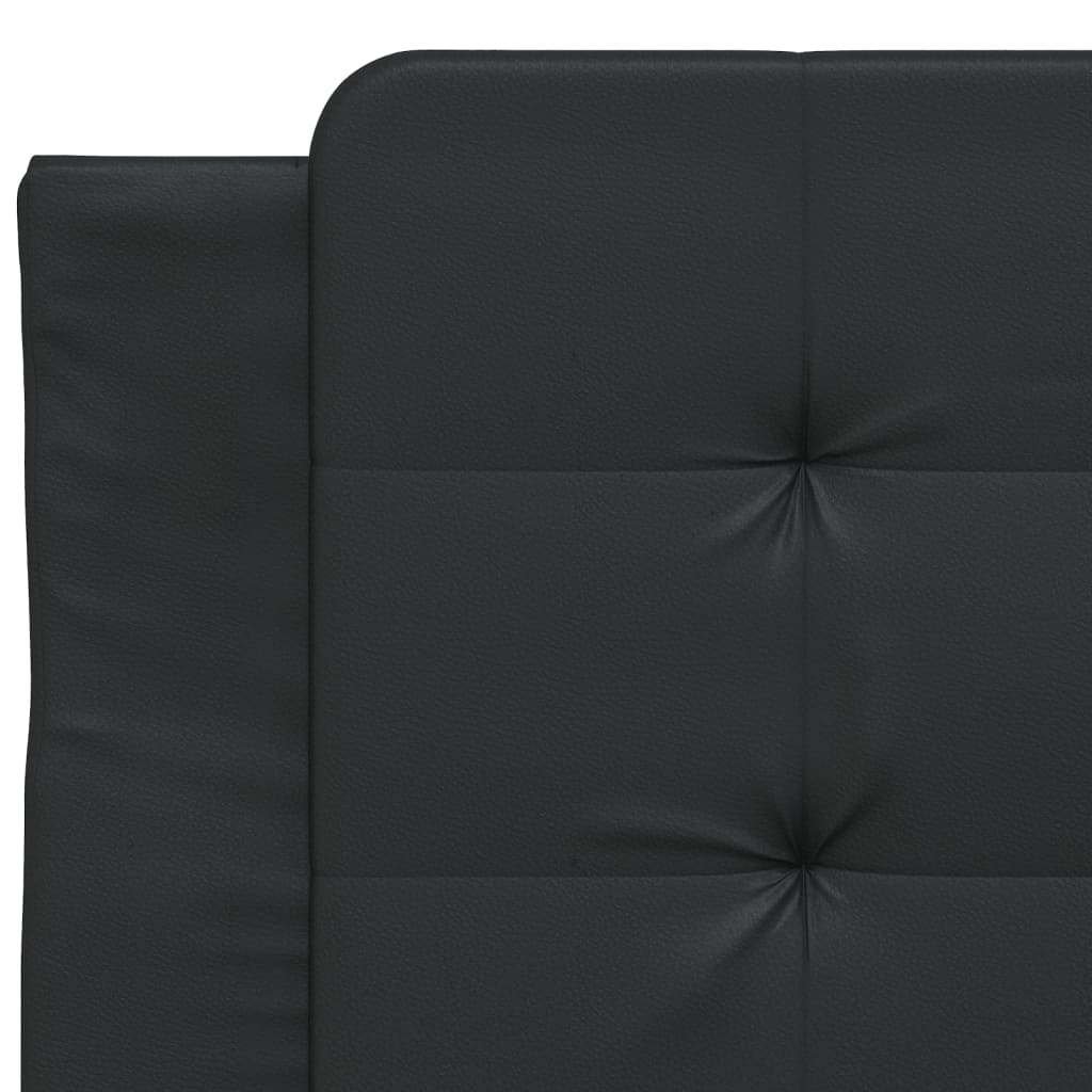 Cadre de lit avec LED sans matelas noir 100x200 cm