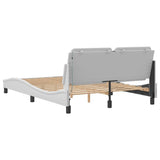 Bed frame with LED without mattress white 120x200 cm