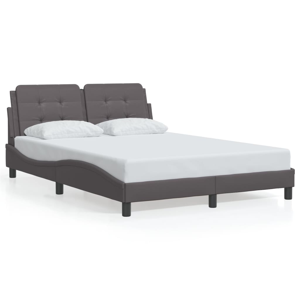 Cadre de lit avec LED sans matelas gris 120x200 cm