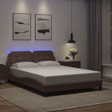 Cadre de lit avec LED sans matelas gris 120x200 cm