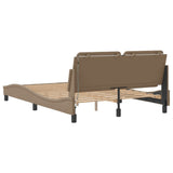 Bed frame with LED without mattress cappuccino 120x200 cm