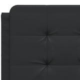 Cadre de lit avec LED sans matelas noir 140x190 cm