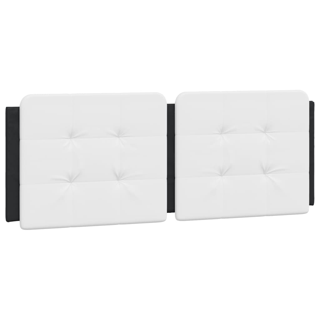 Cadre de lit avec LED sans matelas noir et blanc 140x190 cm