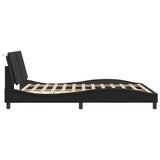 Bed frame with LED without mattress black 160x200 cm