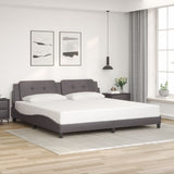 Cadre de lit avec LED sans matelas gris 200x200 cm