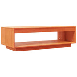 Table basse cire marron 110x50x33,5 cm bois massif de pin