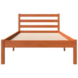 Cadre de lit sans matelas cire marron 90x200 cm bois pin massif