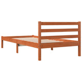 Cadre de lit sans matelas cire marron 90x200 cm bois pin massif