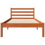 Cadre de lit sans matelas cire marron 100x200cm bois pin massif