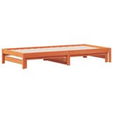 Lit de jour et lit gigogne sans matelas cire marron 90x200 cm