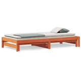 Lit de jour et lit gigogne sans matelas cire marron 80x200 cm