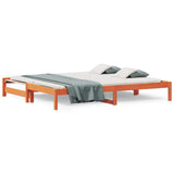 Lit de jour et lit gigogne sans matelas cire marron 80x200 cm